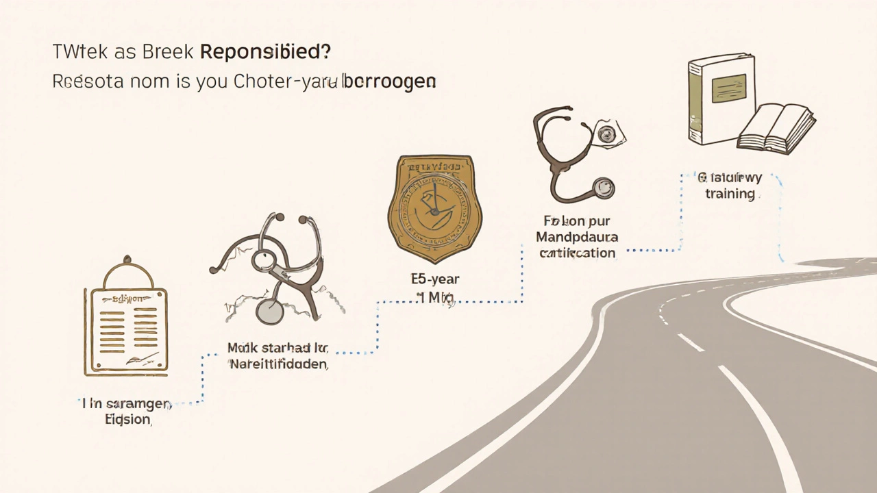 Vizualizace 5leté platnosti a povinného vzdělávání profesního řidiče.